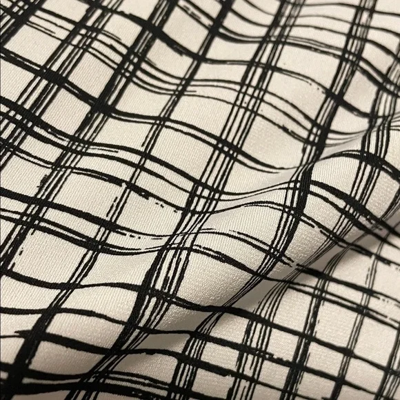 Black and White Checkered Women's Blouse - Picture 4 of 5